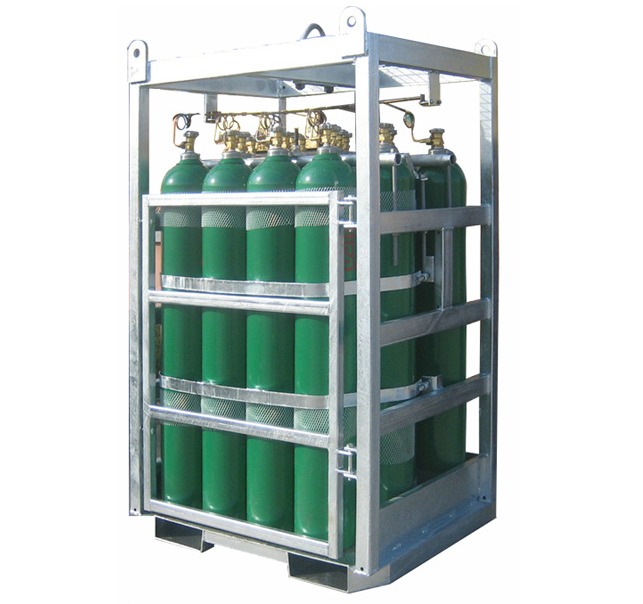 Galvanised cylinder carrier crate